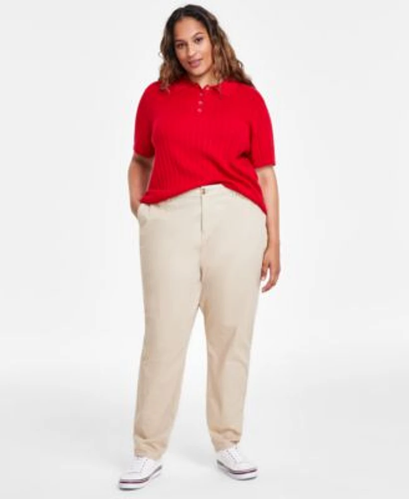 Tommy Hilfiger Plus Size Polo Sweater Hampton Chino Pants