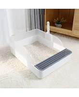 Streamdale Furniture Spacious Cat Litter Box Large, High-Sided, Easy-Clean Design