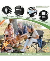 Slickblue Folding Camping Directors Chair with Cooler Bag and Side Table