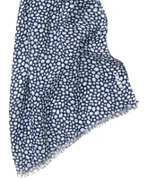 Olsen Pebble Print Scarf with Frayed Edge Trim