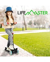 Kids Scooter – Foldable Seat Led Wheel Lights Illuminate When Rolling Children and Toddler 3 Kick Adju