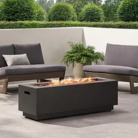 Stylish and Durable 50,000 Btu Rectangular Fire Pit, Assembly Not Required