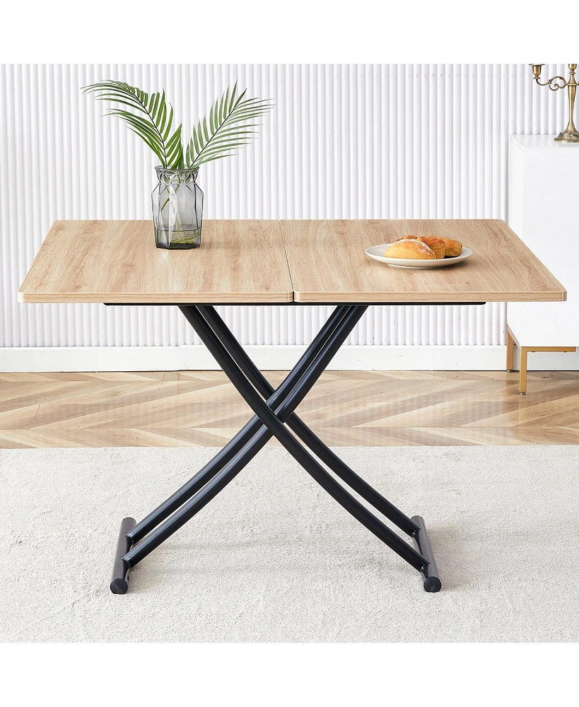 Streamdale Furniture Adjustable Height Foldable Table with Easy Assembly