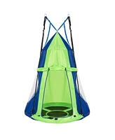Slickblue Boys 2-in-1 40 Inch Hanging Chair Detachable Swing Tent