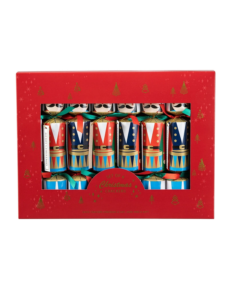 Glitzhome 8PK 1.50''D X 10.00''H Christmas Nutcracker Party Cracker with Gift Contents