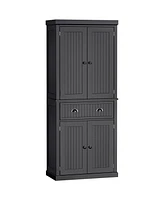 Homcom 72" Kitchen Pantry Storage Cabinet with Drawer, Adjustable Shelves