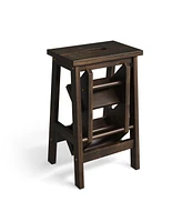 Slickblue 3-in-1 Rubber Wood Step Stool with Convenient Handle For Home