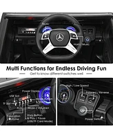 Sugift 12V Licensed Mercedes-Benz Kids Ride On Car