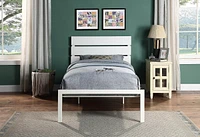 Black Metal Frame Full Size Bed 1 Piece
