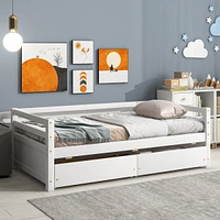 Streamdale Furniture Daybed with two Storage Drawers, White