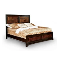 Streamdale Furniture Acacia Walnut Transitional Queen Bed