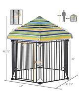 Streamdale Furniture Durable and Secure Outdoor Dog Kennel Sturdy Frame, Lockable Door, Uv/Water-Resistant Roof