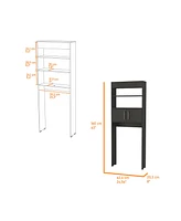 Morley 2-Shelf Over The Toilet Cabinet Black Wengue