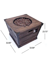 Simplie Fun Mgo Fire Pit Table Rustic Warmth and Style