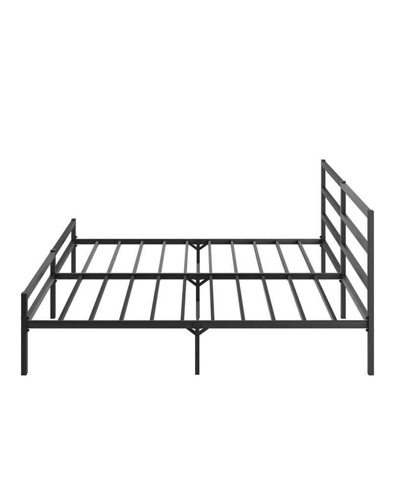 Streamdale Furniture Metal Platform Bed Frame With Headboard, Sturdy Metal Frame, No Box Spring Needed(King)