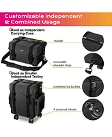 Byootique Classic Black Rolling 2in1 Cosmetic Case Sided Makeup Artist Organizer
