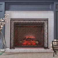 Streamdale Furniture Sleek and Modern Single Panel Fireplace Screen Functional and Stylish