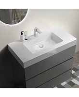 Streamdale Furniture Gray Bathroom Vanity with Sink and Storage