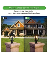 Outdoor Glass Column HeadLights(2pack)