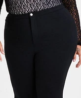 Bar Iii Womens Flare Leg Ponte Knit Pants Pxxs 4x Created For Macys