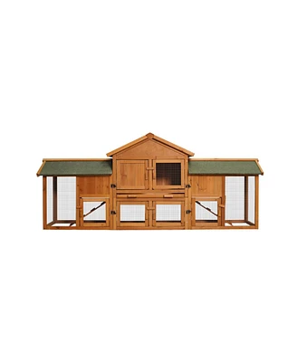 Streamdale Furniture Extra Large Bunny Cage with 2 Runs and Waterproof Roof - Bean