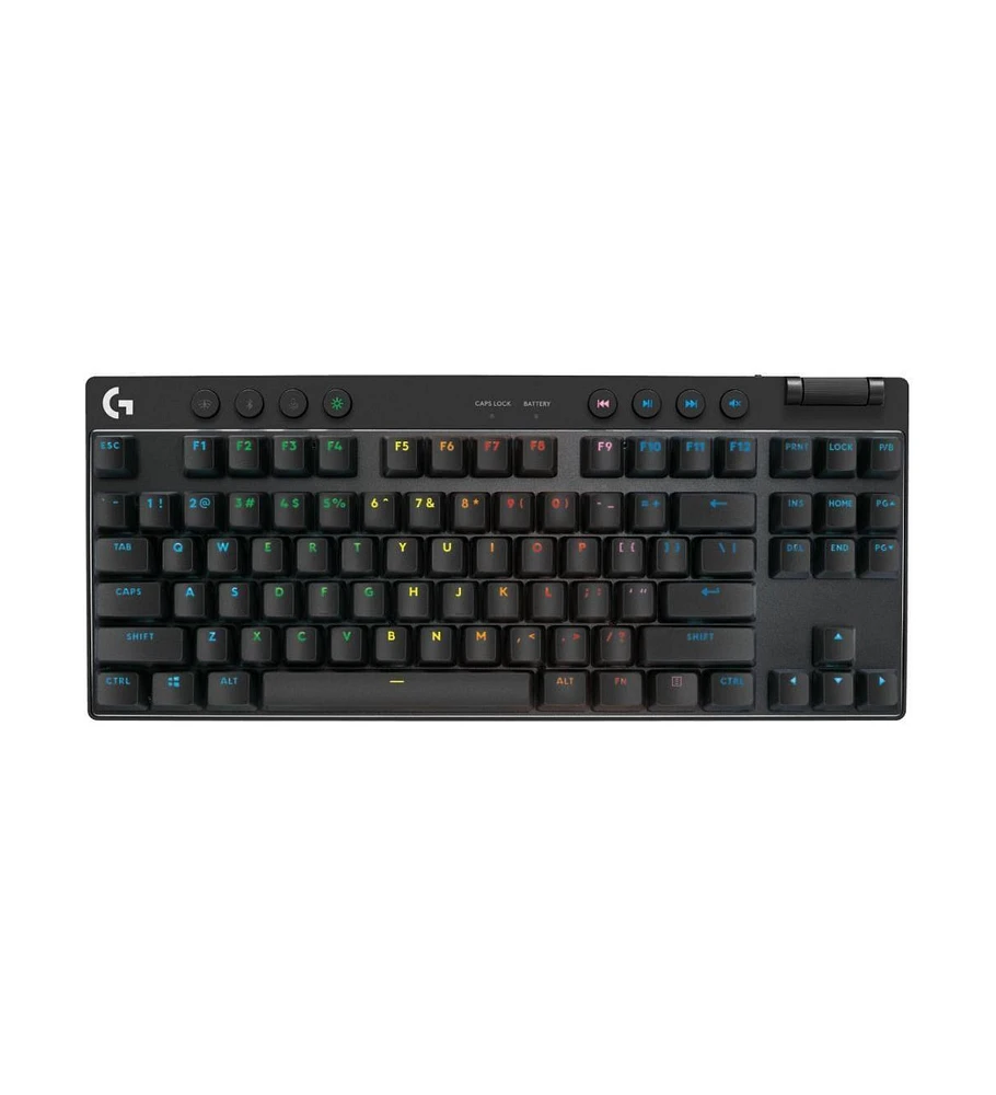 Logitech G Pro X Tkl Lightspeed Wireless Gaming Keyboard, Ultra-Portable Tenkeyless Design, Clicky Switches, Black