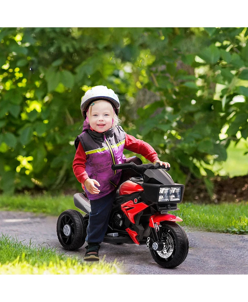 Streamdale Furniture Rugged Kids Motorbike Triple Wheels, Horn, Lights, Exceptional Stability