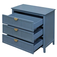 3 Drawer Cabinet, American Furniture, Suitable for bedroom, living room, study