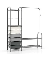 Slickblue Free Standing Closet Organizer with Removable Drawers and Shelves