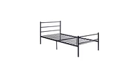 Slickblue 77.5" x 39.9" x 35.0" Twin Size Metal Bed Frame 6 Legs-Black