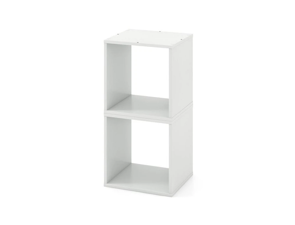 Slickblue Cube Storage Organizer Set of 2-White