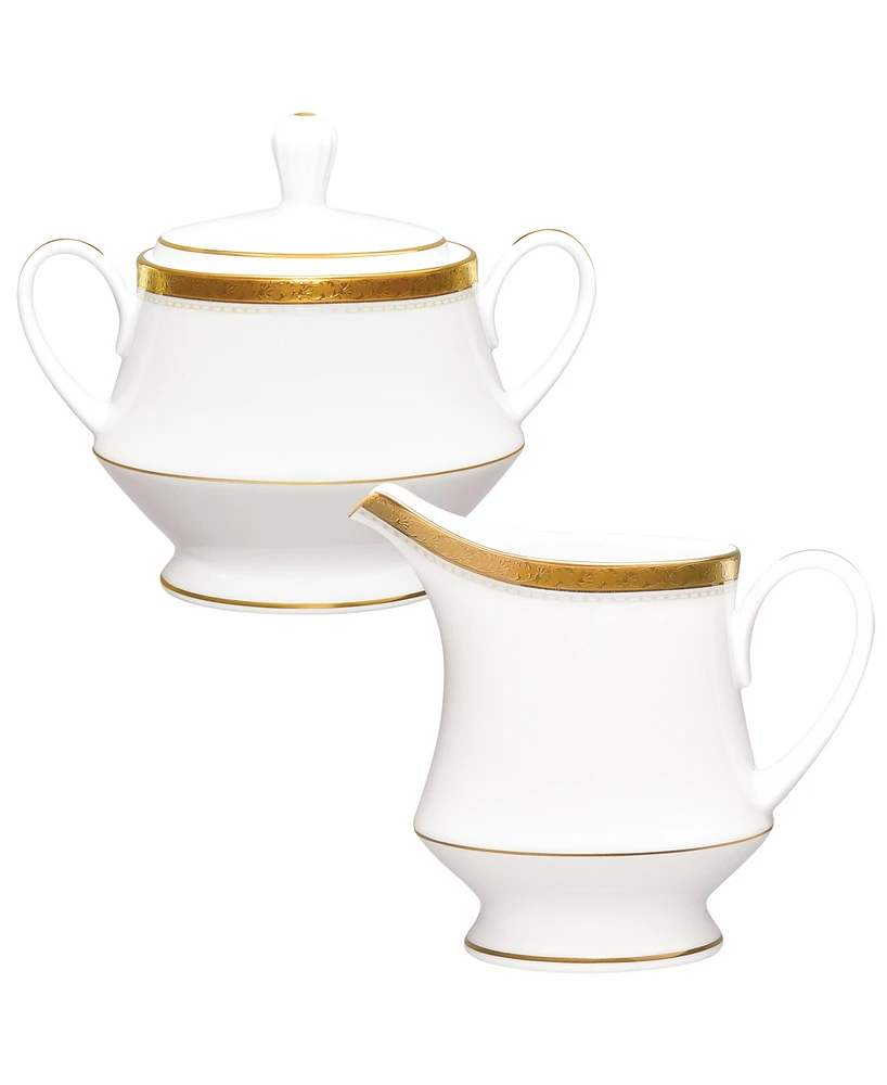 Noritake Charlotta Gold Sugar Creamer Set