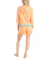 Ocean Pacific Women's Sunset Chaser Hoodie Short Set