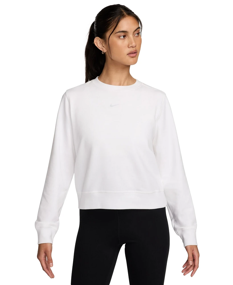 Nike Women's Dri-fit One Crewneck French Terry Sweatshirt