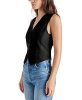 Steve Madden Women's Barrett Button-Front V-Neck Vest