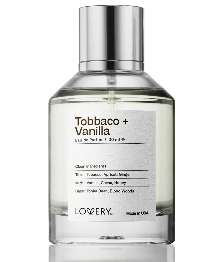 Lovery Tobacco + Vanilla Eau de Parfum, 3.4 oz.