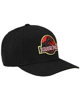 Jurassic Park Men's Embroidered Snap Back Black Dad Hat for Men