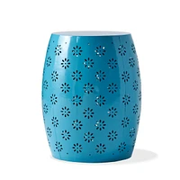 Streamdale Furniture Lace-Cut Barrel Side Table Perfect for Outdoor Elegance