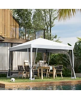 Streamdale Furniture 10'x10' Pop-Up Canopy Tent for Shade and Protection