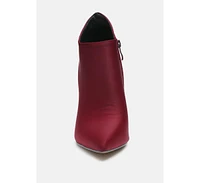 Rag & Co Melba Pointed Toe Stiletto Boot Burgundy