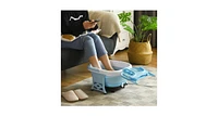 Slickblue Foldable Foot Spa Bath Motorized Massager with Bubble Red Light Timer Heat