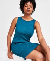 Bar Iii Women's Textured Sleeveless Crewneck Mini Dress, Created for Macy's