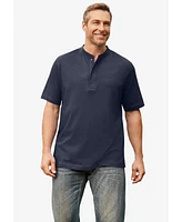 KingSize Big & Tall Shrink-Less Lightweight Henley T-Shirt