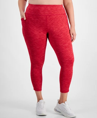 Id Ideology Plus High Rise Spacedye 7/8 Leggings, Created for Macy's