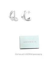 Adornia Silver Chunky Hoop Earrings