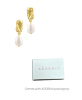 Adornia Gold Freshwater Cultivated Pearl Mini Drops with Organic Detail