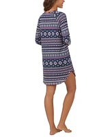 Cuddl Duds Women's Printed Long-Sleeve Sleepshirt