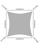 18x18 Ft 97% Uv Block Square Sun Shade Sail Hdpe Canopy Patio Park Garden