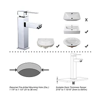 Yescom Aquaterior Modern 1 Hole Bathroom Faucet Vanity Sink Basin Single Handle Diy Home Chr