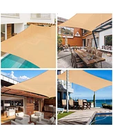 Yescom 19x13 Ft 97% Uv Block Rectangle Hdpe Sun Shade Sail Canopy Lawn Backyard